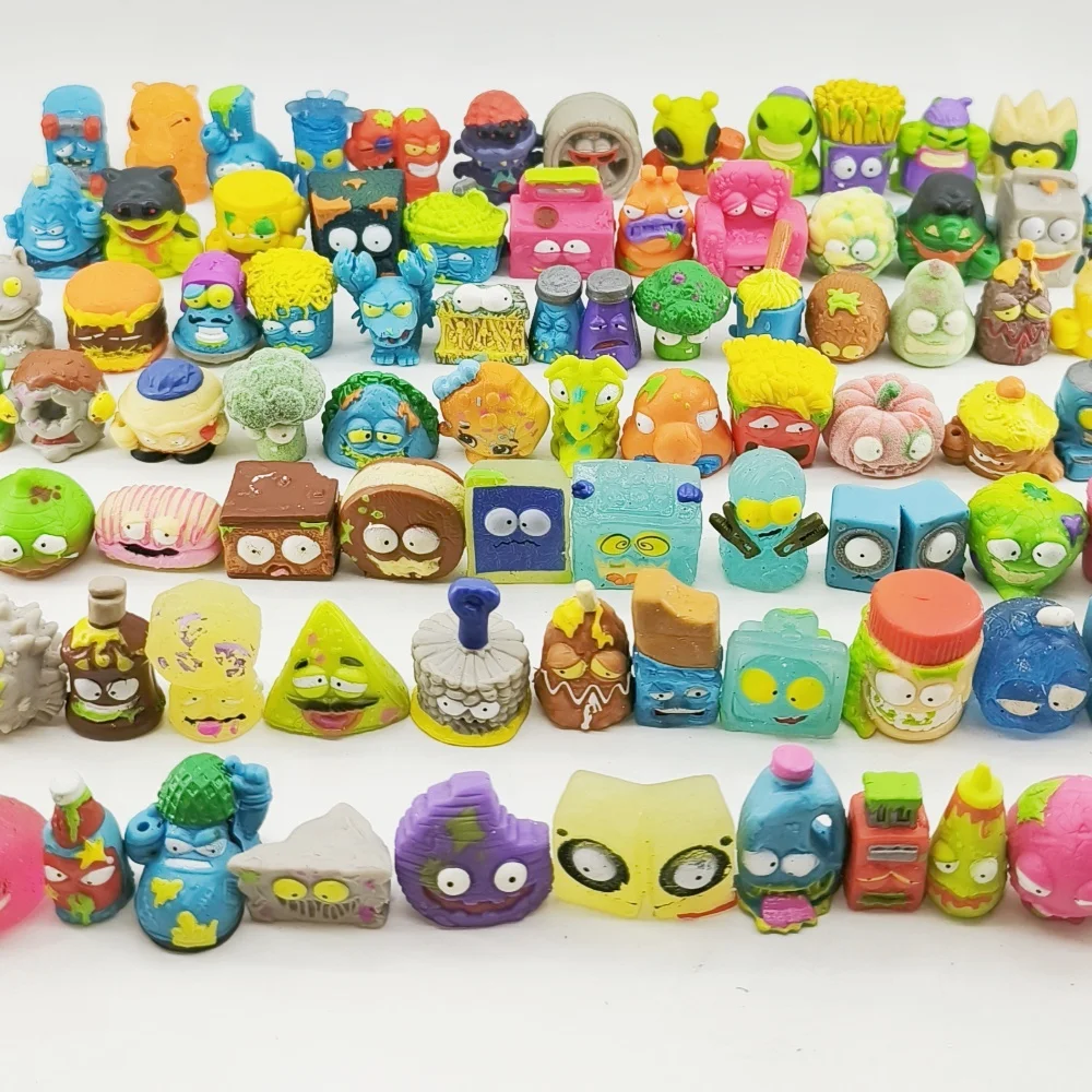 50 Uds Mini basura Zomlings Pack figuras suaves 2-4cm muñecas Grossery Gang colección de basura modelo Figuras juguetes de cumpleaños regalo para niños