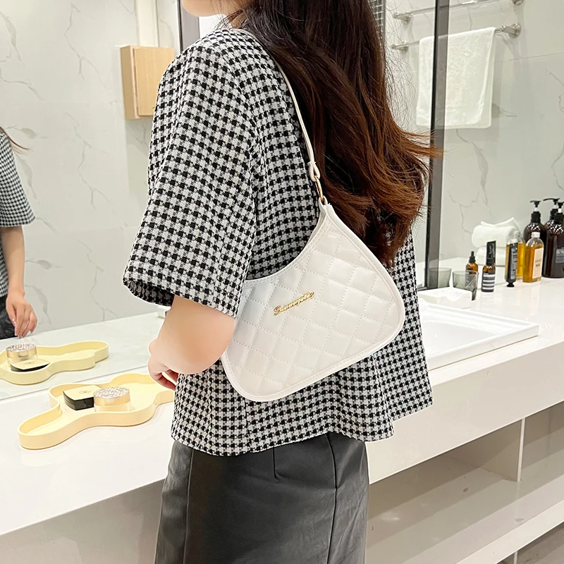 Women Soft Faux Ladies Crossbody Bag Underarm Bag Retro Handbag Fashion Design Girls Small Shoulder Bags