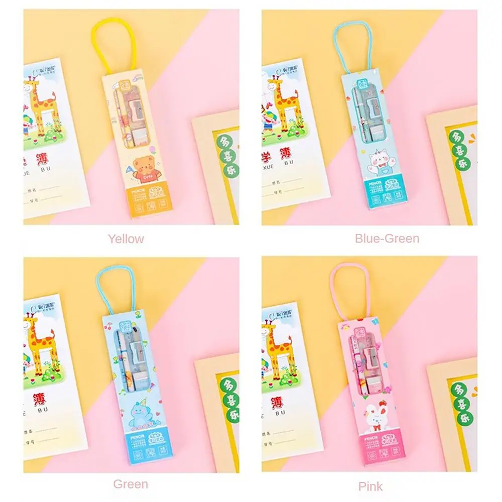 القرطاسية مريحة للأطفال الكرتون خمس قطع مجموعة عالية اللون قيمة اللوازم التعليمية الهدايا الشعبية ليس من السهل كسرها