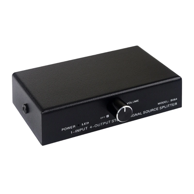 

M2EC Multiple Outputs Sound Selection Switcher 1 In 4 Out without Loss Metal Housing Switching Distributor