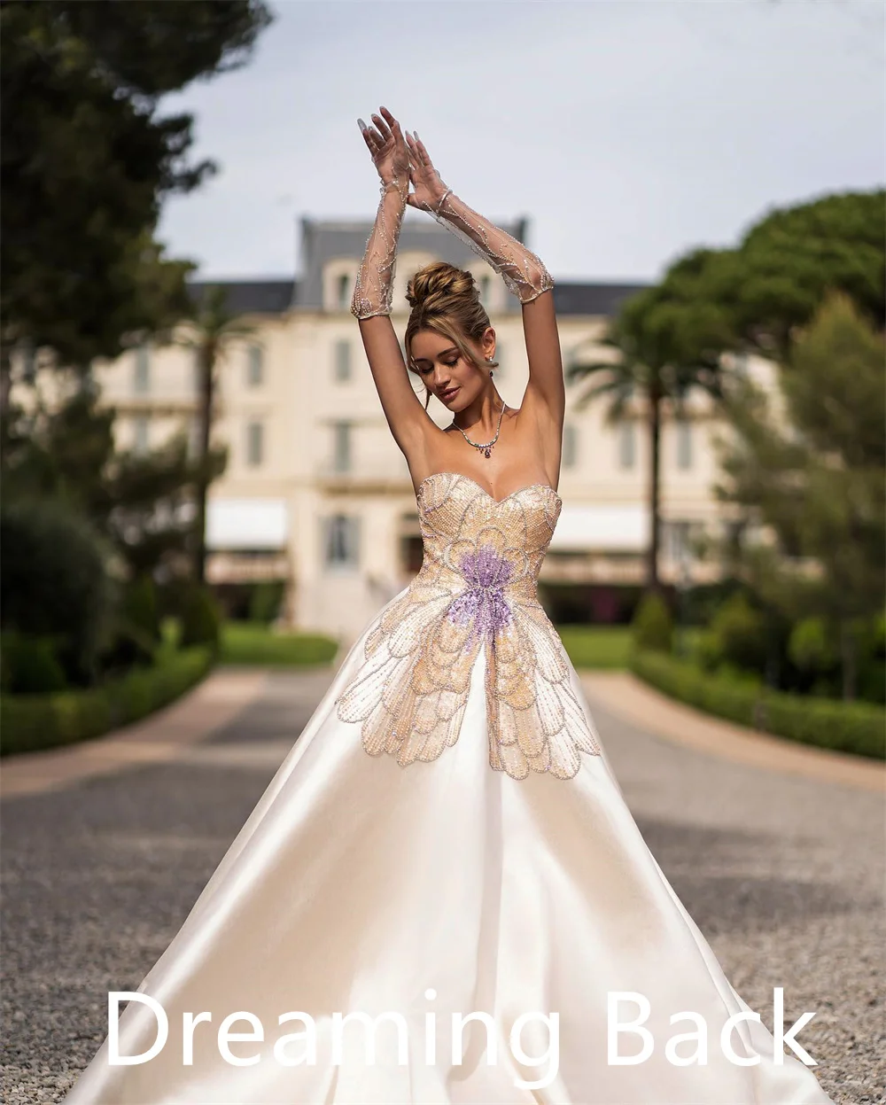 

Белое атласное платье для встречи выпускников по индивидуальному заказу, элегантное платье без бретелек с бисером и цветами на молнии сзади, индивидуальное платье Vestido De Noche