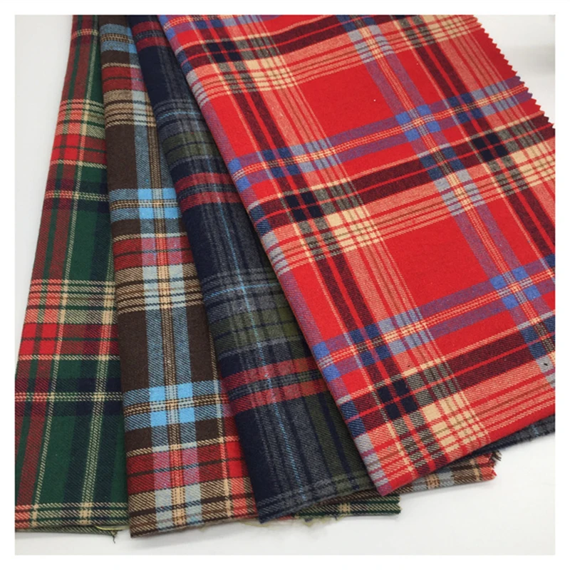 Red Green Checkered Christmas Plaid Fabric Check Fabric for DIY Sewing Home Christmas Party  Clothing Decor Material