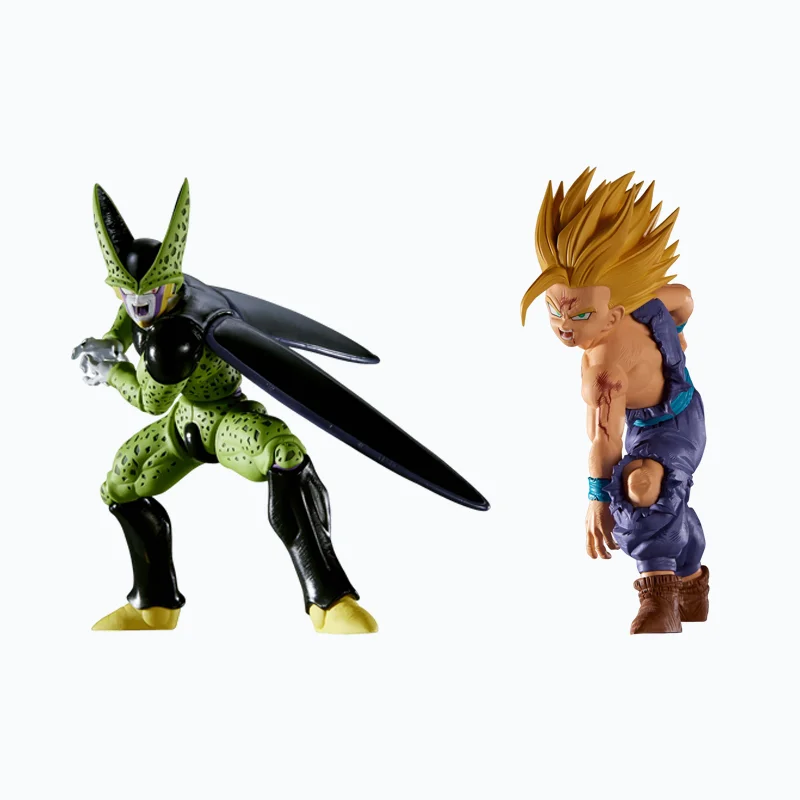 Bandai Original BANPRESTO Dragon Ball Z MATCH MAKERS Super Saiyan Cell Son Gohan PVC Action Figures Collection Model Toys