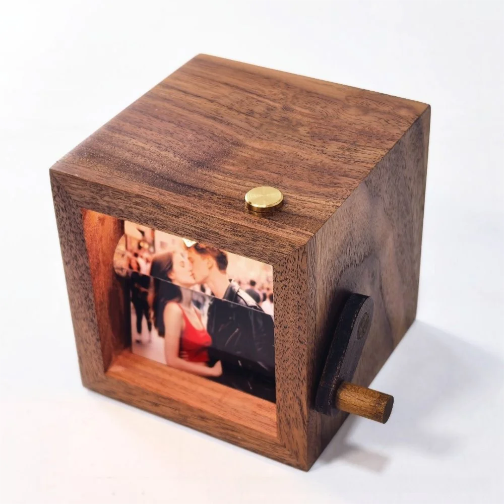Luminous Hand Crank Photo Flip Book Frame