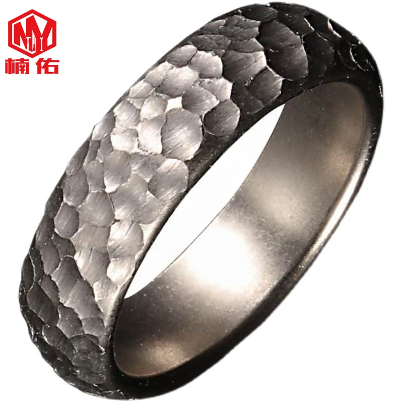 1PC Titanium Alloy Silver Grey Simple Ring Tail Ring Outdoor EDC Portable Tools