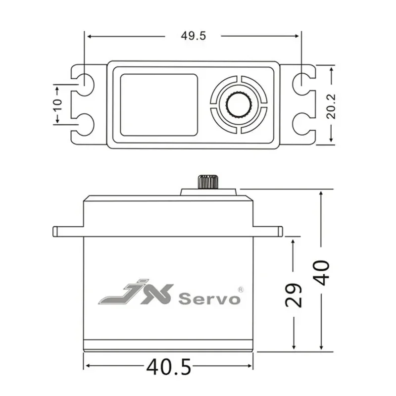 JX 21 kg kernloses digitales Servo 180 Grad CLS6322HV 6,0–7,4 V HV-Metallgetriebemotor mit 25 Zähnen Arm für RC-Car-Roboter-Flugzeughubschrauber