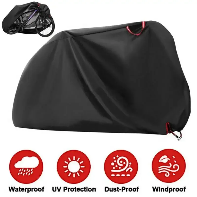 Universal Black Durable Covers Heavy Duty Outdoor Waterproof Rain Dust Sun Protector Bike Cycle Bicycle Cover