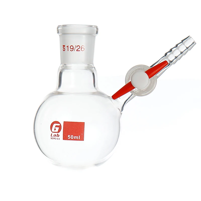 Laboratory Round Bottom Borosilicate Glass Single Mouth Reaction Bottle 25-500ml Corrosion Resistance Reaction Flask