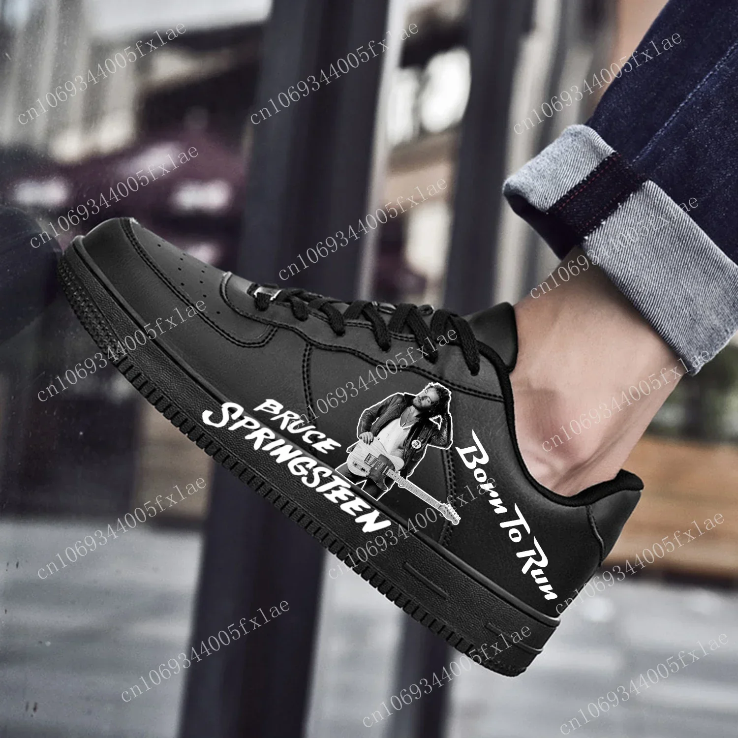 Bruce Springsteen Born To Run AF Basketball Mens Womens Sports Run High Quality Flats Force Sneakers Lace Up Mesh Custom Shoe