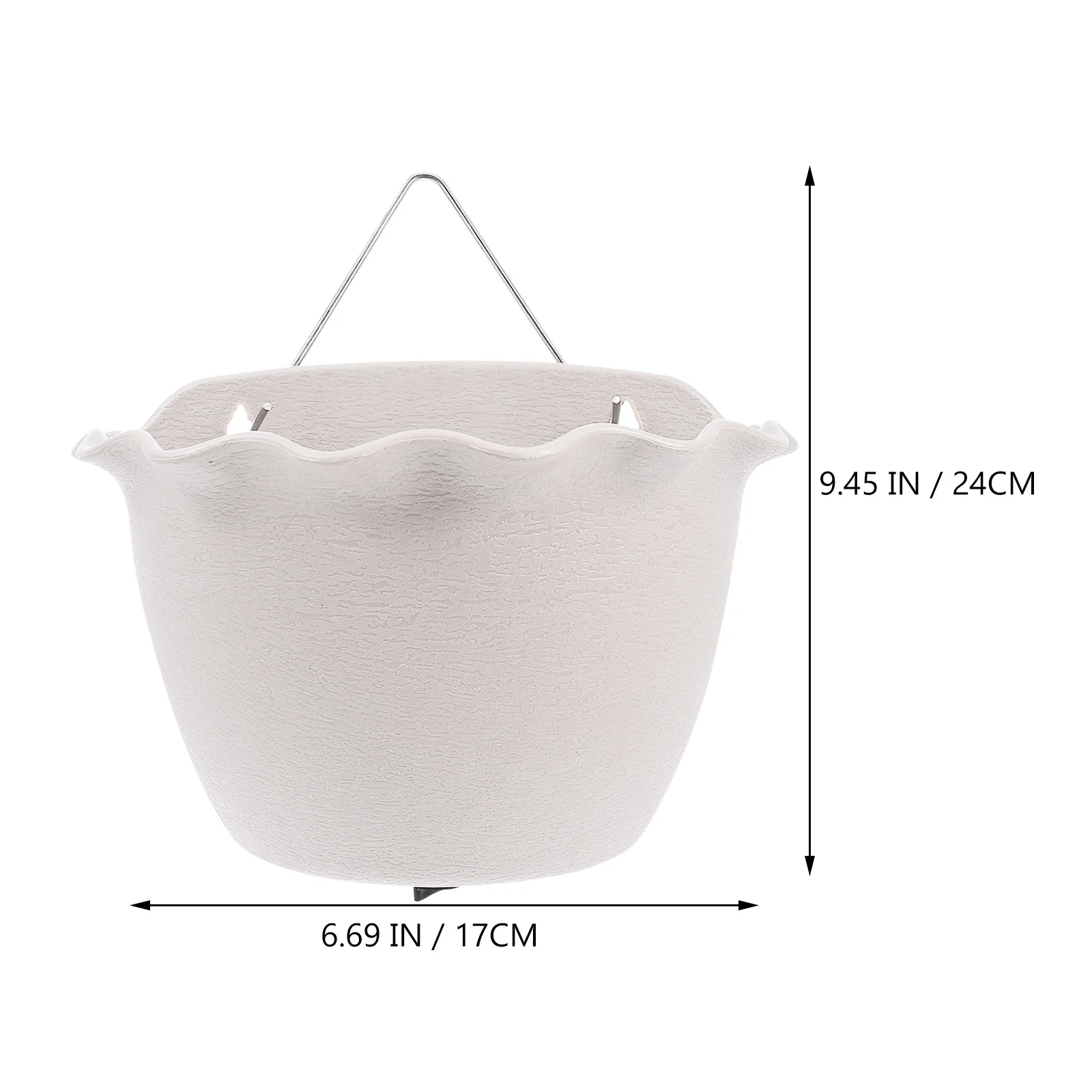 

1Pcs Vintage Hanging Flower Pot Rustic Durable Balcony Wall Mounted Planter Outdoor Gardening Succulents Plant Basket