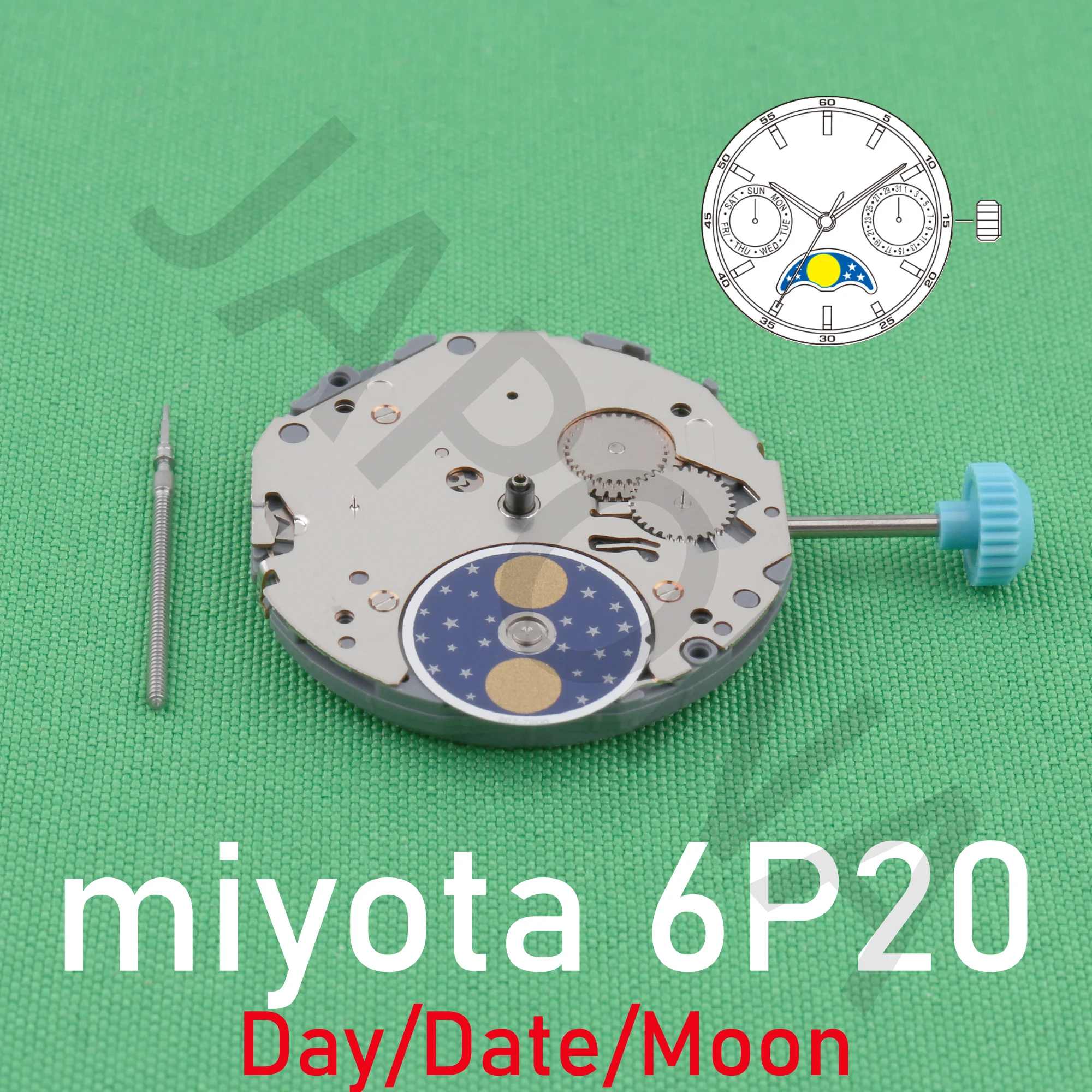 6P20 movement miyota 6P20 movement japan movement Day/Date/MOON