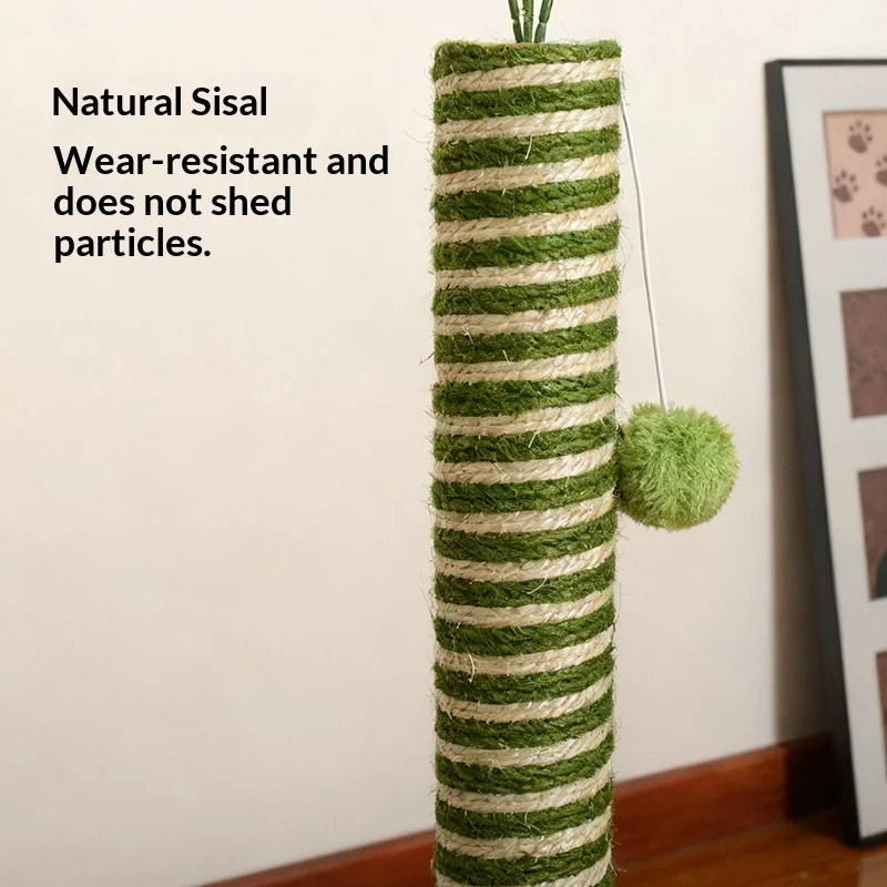 Poste rascador y árbol para gatos de sisal, juguete duradero - imagen 5