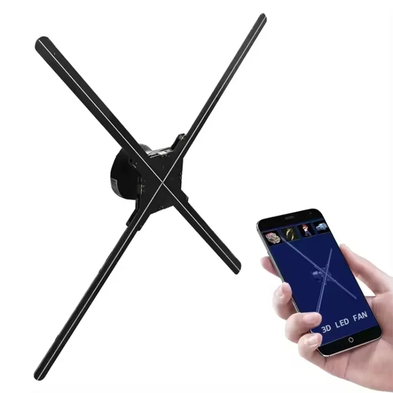 HD 3D Showroom Holographic Projector Led Fan 3d Hologram Display view 2