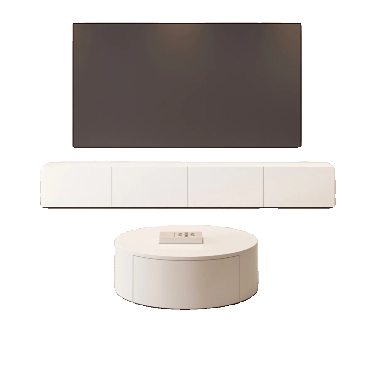 

TV Cabinet Modern Simple White Living Room Floor Cabinet Nordic Living Room TV Cabinet 240cm