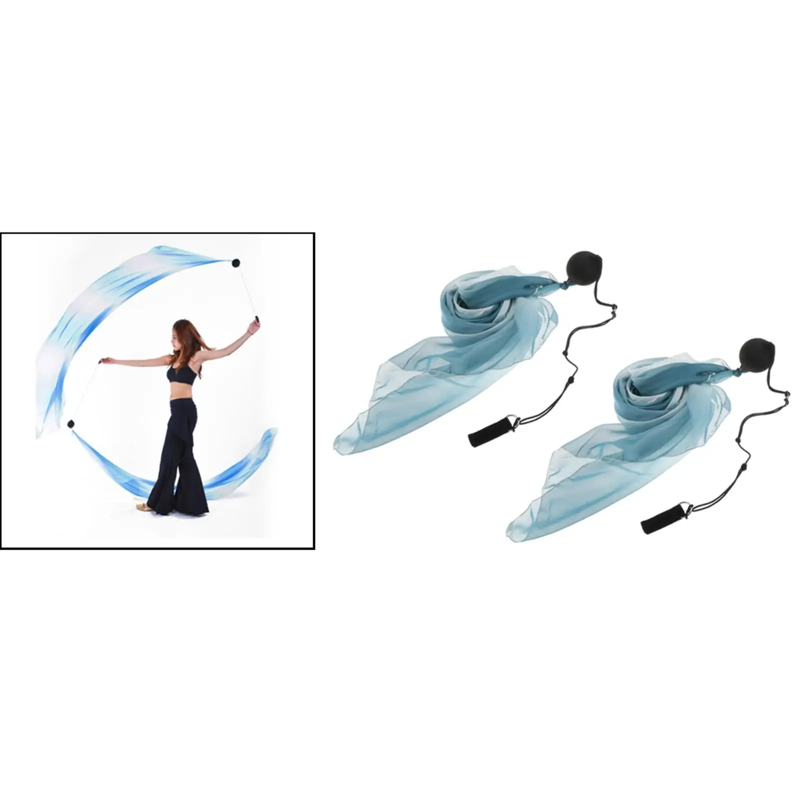 Belly Dance Poi Streamer Throw Ball Set Women for Carnivals Dress Ups Events