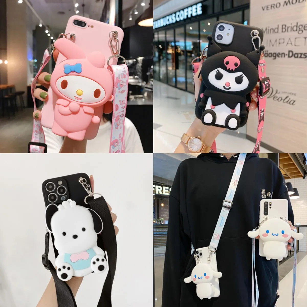 Melody Kuromi For Samsung Galaxy Note 8 9 10 lite 20 Plus Wallet Soft TPU Case