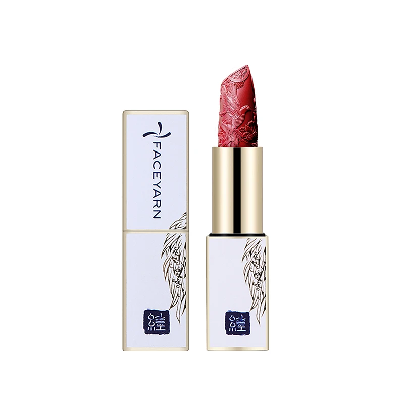 

Carved Lipstick Moisturizing Chinese Style Vintage Velvet Semi Matte Matte