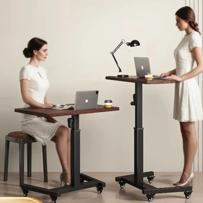 

Solid Wood Folding Standing Desk Adjustable Height Computer Table Mobile Bedside Workstation Study Desk Ergonomic Design