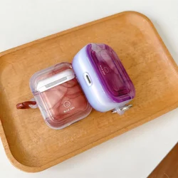 Creativity Blurred color Earphone Case For Apple Airpods Pro 2 3 4 Cover For Airpod Pro2 Silicone Cute Headphone Charging Cases
