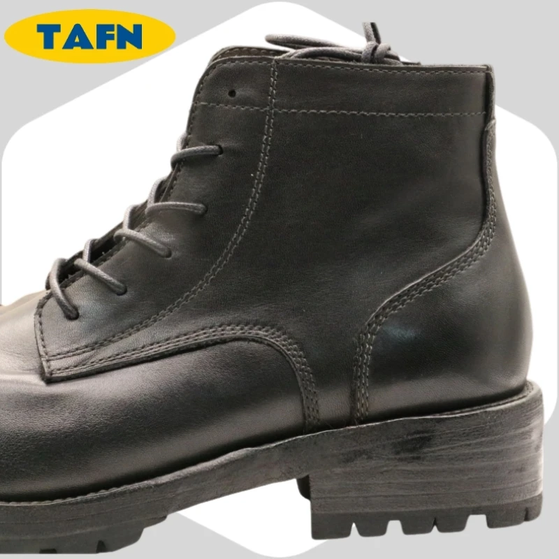 Beautiful Simple Platform Boutique 25 Old Style Casual Washed Big Toe Leather Boots Fashionable Temperamental All-Match A032904