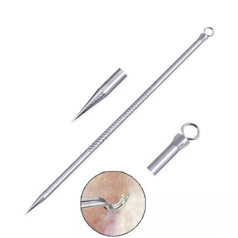 Gorący zestaw do usuwania zaskórników, komedonów i wyprysków z nierdzewnej stali, narzędzia do pielęgnacji skóry twarzy, czyszczenia porów, igły do usuwania.