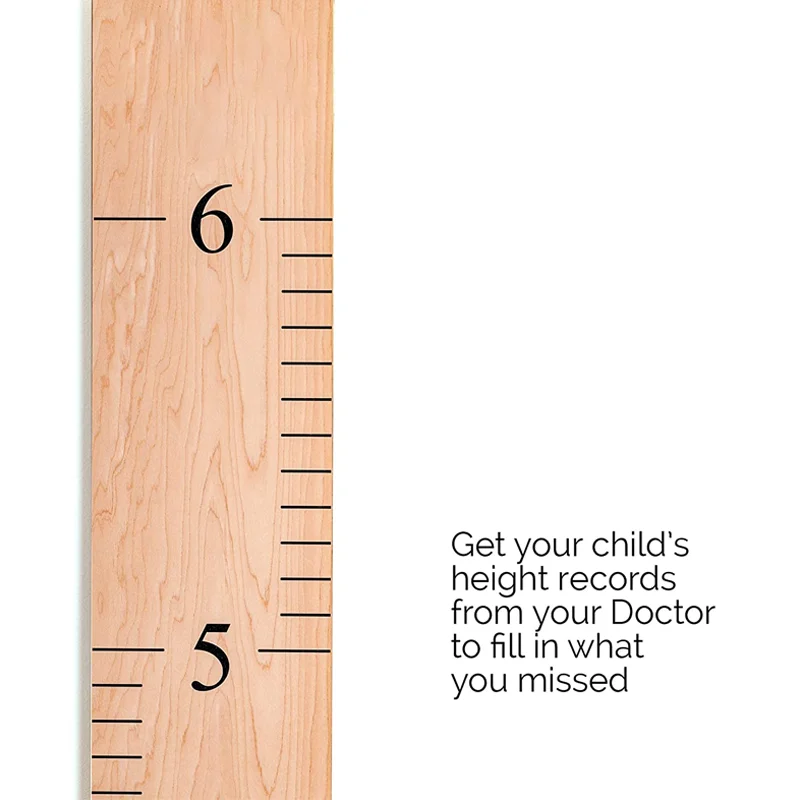 Holz lineal Wachstum Kinder, Jungen Mädchen Diagramm & Höhenmessung für Kinder Kinderzimmer Wand dekoration