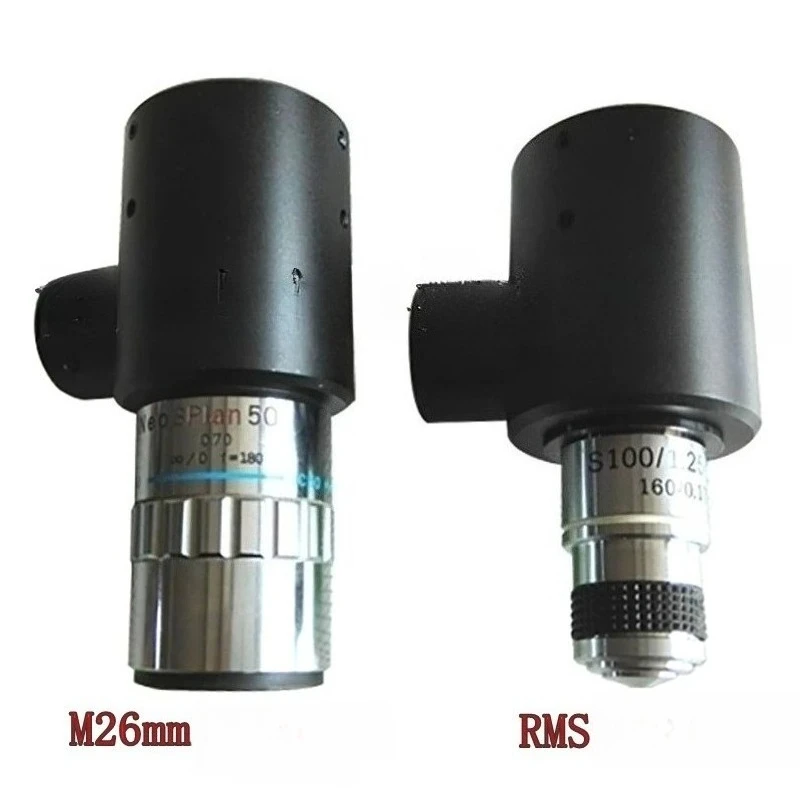 Demi-miroir séparateur de faisceau pour microscope numérique à éclairage coaxial, monture d'objectif RMS/M26, accessoire d'interface d'éclairage coaxial