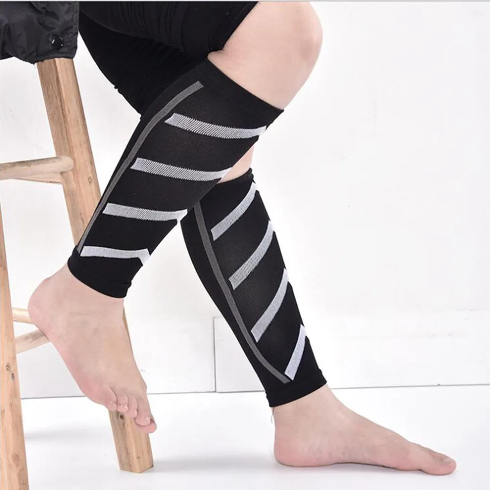 3Pairs Calf Compression Sleeves Anti Static Breathable Footless Running Socks for Leg Pain Nurses Maternity Promote Blood