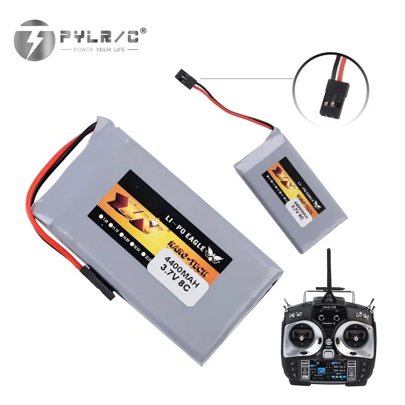 For GRAUPNER MZ-18 MZ-24 Remote Controller Battery 8C 3.7V 4400mah Lipo Battery MZ18 MZ 24 Remote Control Panel Batteries 3.7v