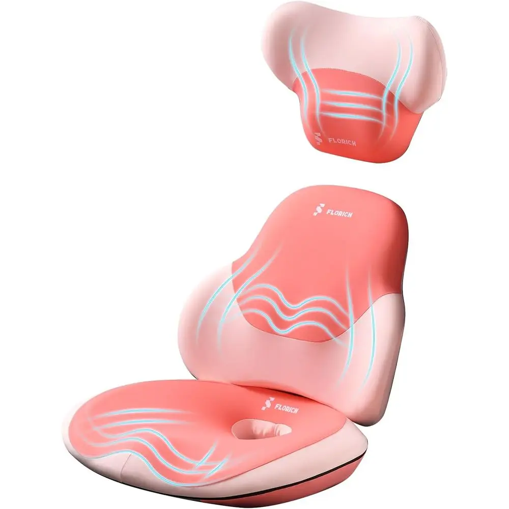 

Подушка для сиденья и поясничной поддержки для офисного кресла, автомобильная подушка-подголовник, 100% пена с эффектом памяти, накладки на сиденье для снятия давления с спины