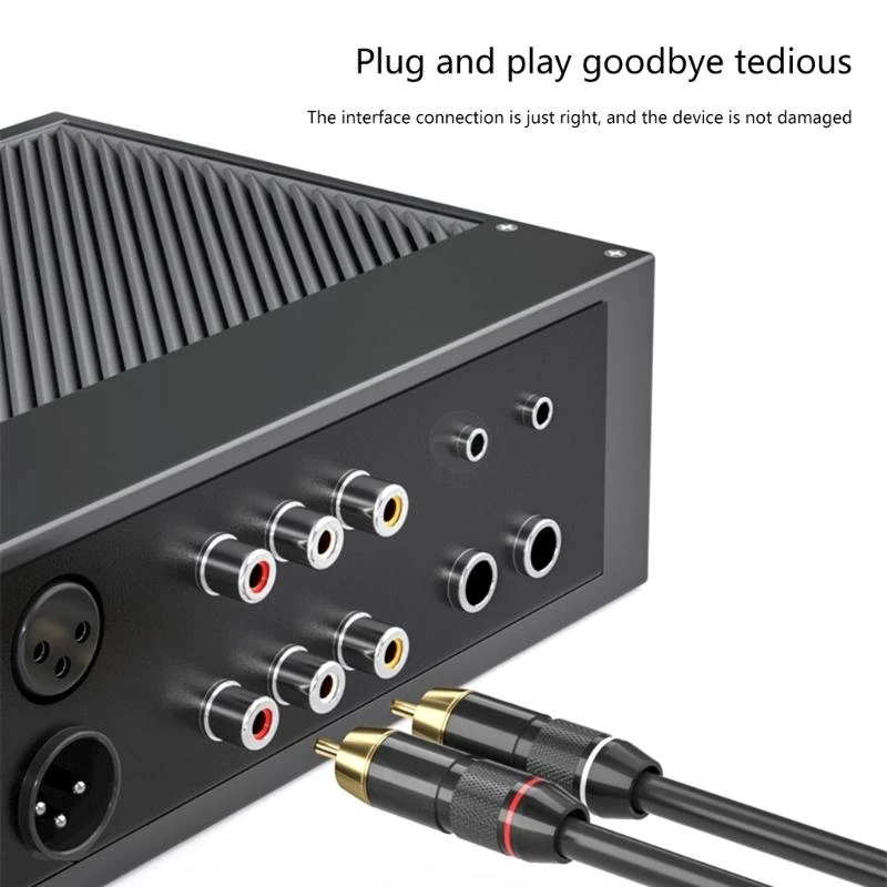 090F 2RCA Мужское до 2RCA Мужское кабельное кабельное кабельное усилители AUX -усилители подключаемое проволока