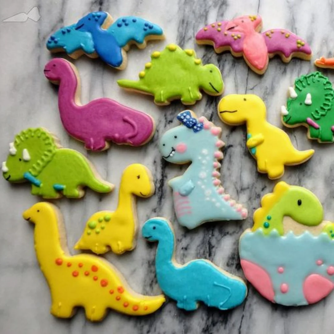 4pcs/10pcs Dinosaur Cookie Cutter Set, Cake Mold For Dinosaur Birthday Party Cakes, Biscuits And Sandwiches, Pastry Cutter