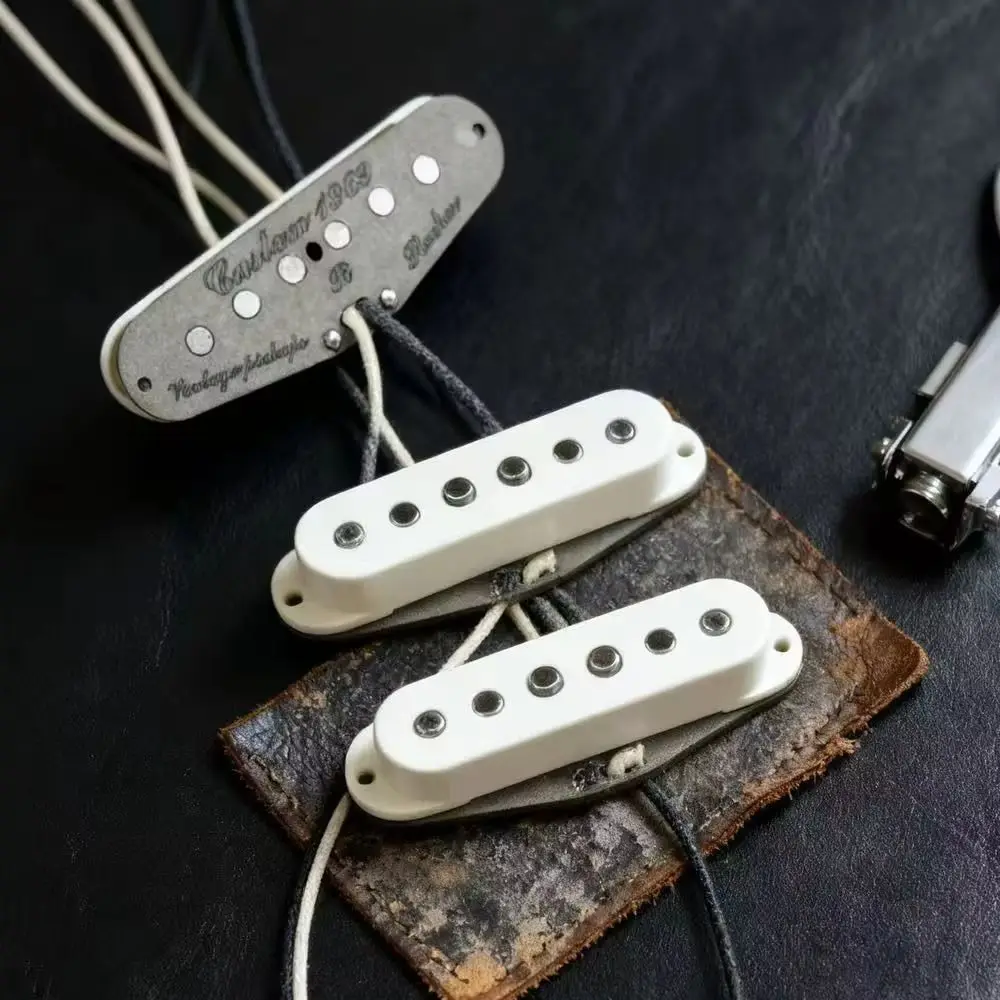 

Vintage 1969 Custom Strat-Style Single Coil Pickup Set SSS Hand-Wound Alnico V Magnets Classic Tone Guitar Pickup