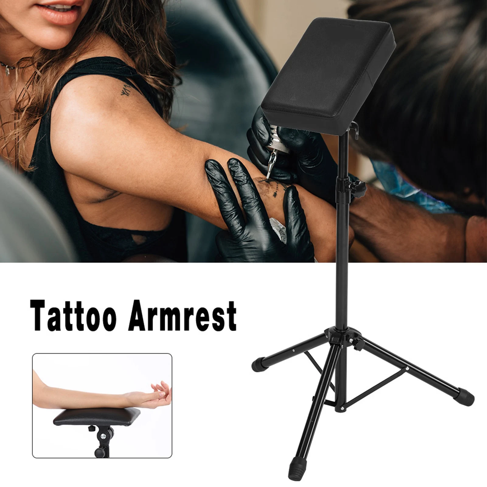 Professional Tattoo Armrest Tripod Stand with Soft Sponge Pad Portable Tattoo Arm Leg Rest Tattoo Tool Tattoo Arm Leg Rest Stand