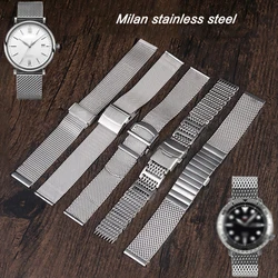 Universal Milanese Watchband Quick Release WatchBand Mesh Stainless Steel Strap Wrist Belt Seiko IWC Tissot Mido ArmaniBracelet