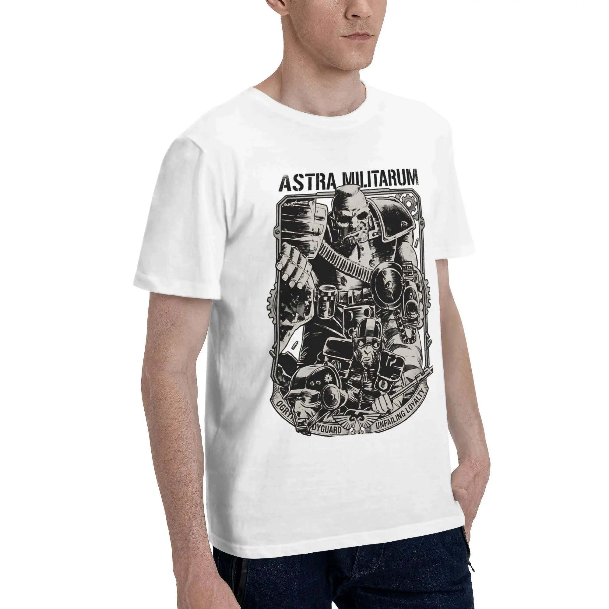 Hammer of the Emperor Astra Militarum Merch Unisex T Shirt Pure Cotton Tee Printed  Tops T-shirt