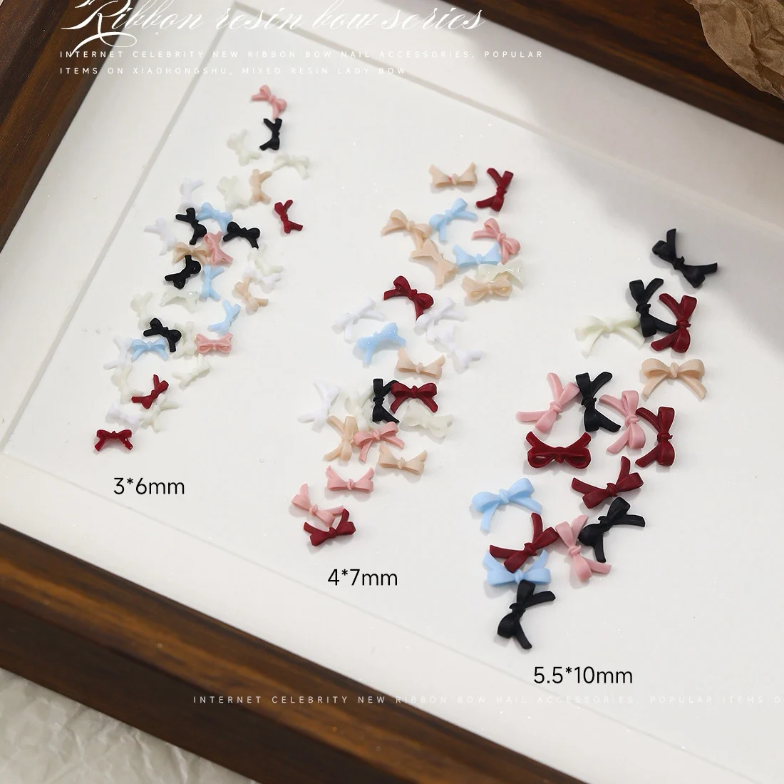 50 قطعة Bowknot لطيف ثلاثية الأبعاد مسمار الفن زينة صغيرة الراتنج الشريط مسمار السحر الحلو سحر مسمار اكسسوارات مانيكير DIY بها بنفسك #2
