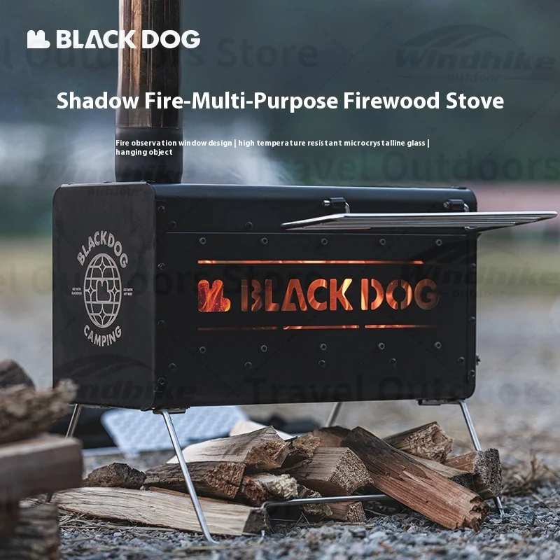 Naturehike BLACKDOG Camping Wood Stove Outdoor Tent Stove Winter Warm Folding Stainless Steel Ultralight BBQ Stove Heating Stove