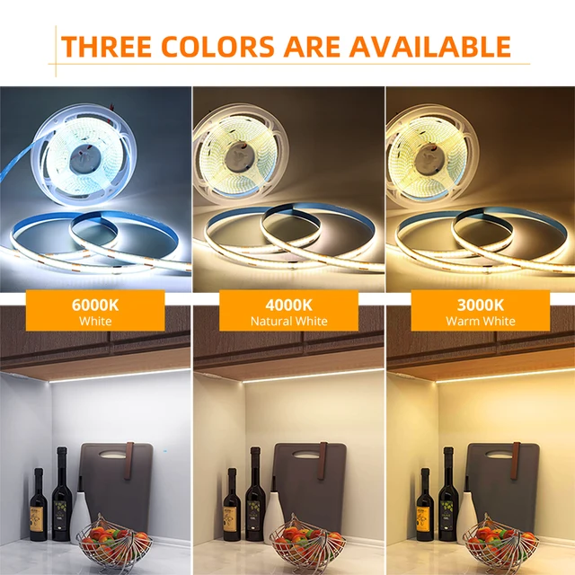 5M 10M FOB COB LED Strip Lights High Density Flexible Diode Tape Light 3000K 4000K 6000K Linear Dimmable 12V 24V 4 5M 10M FOB COB LED Strip Lights High Density Flexible Diode Tape Light 3000K 4000K 6000K Linear Dimmable 12V 24V 4
