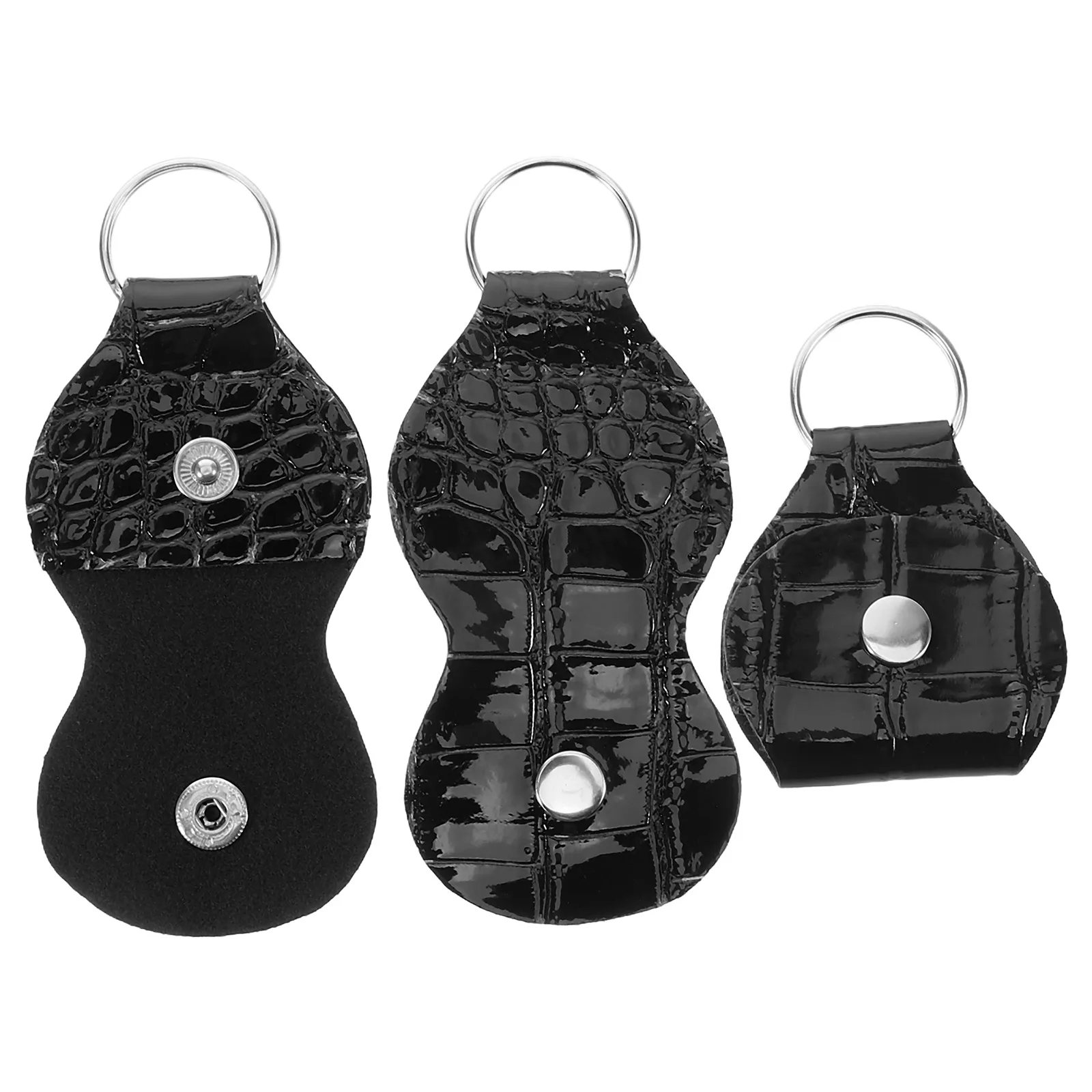 

3pcs Guitar Pick Storage Box Mini Key Holder Custom Picks Electric PU Durable Lightweight Portable Multi-functional