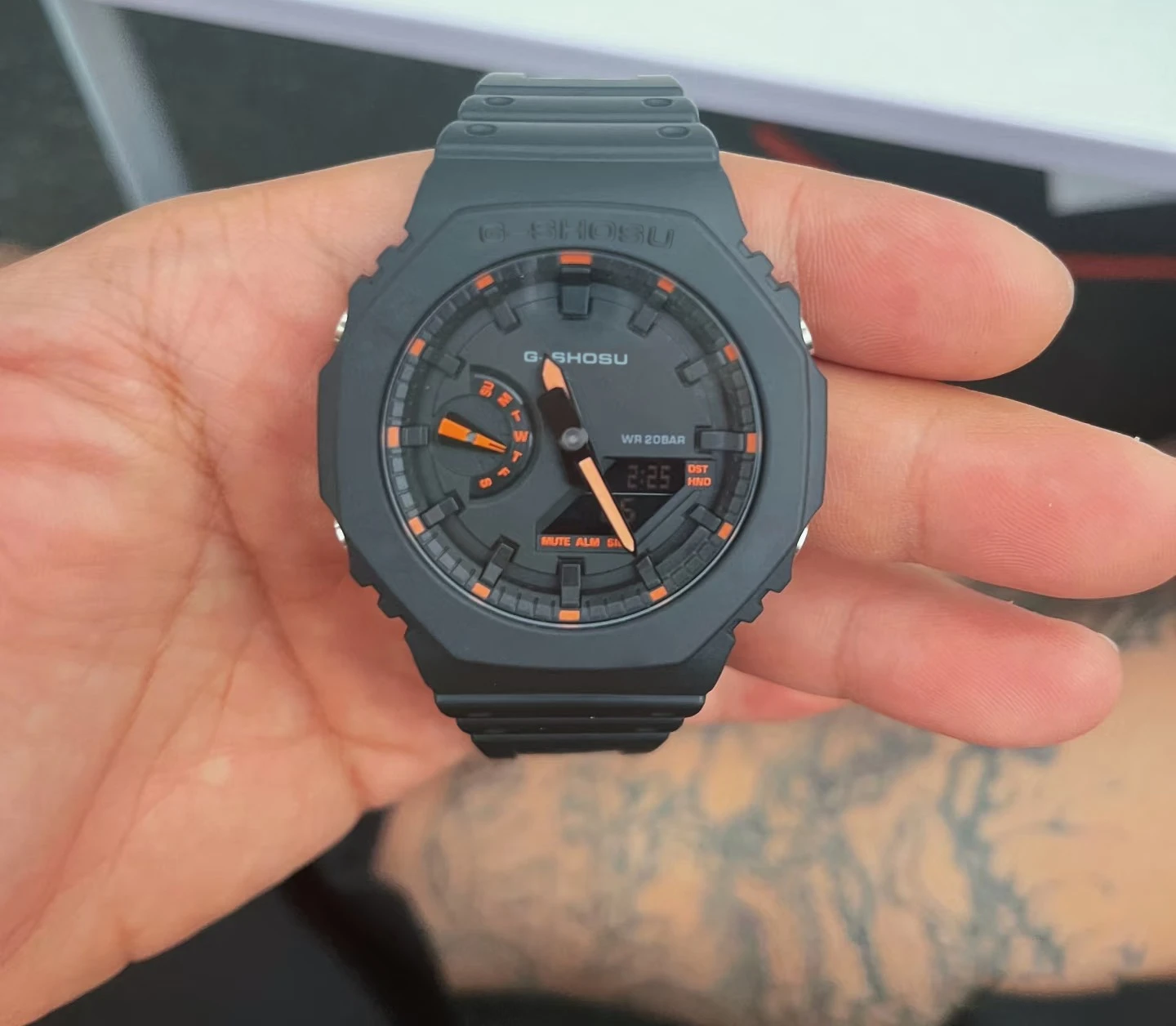 

Black Sport Digital Unisex Watch Full Function World Time LED Dual Display Water Resistant Oak Series