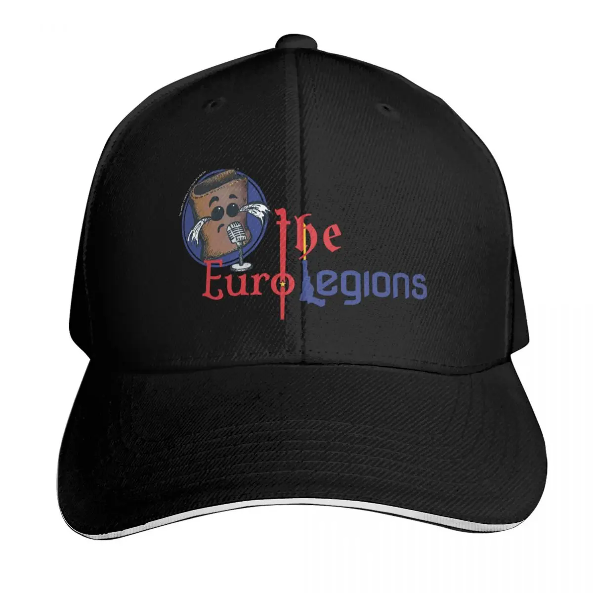 Euro Legions wallet Logo Baseball Cap Six Panel Structured Crown Sun Protection UPF 50+ Breathable Mesh Back