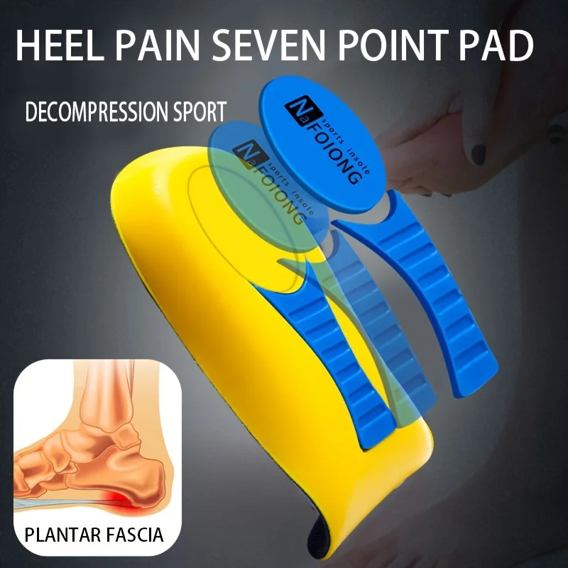 

1 Pair of men's semi orthopedic insoles, women's heel pain pads, foot care insoles