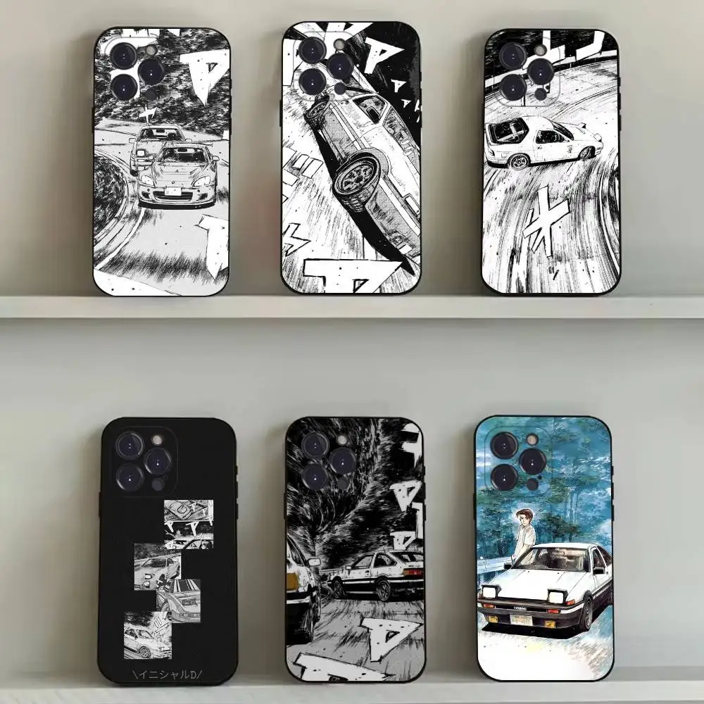 

A-Anime Initial D Phone Case For iPhone 16,15,14,13,12,11,Pro,Max,Plus,X,XS,SE4,E,Mini,Soft Black Case