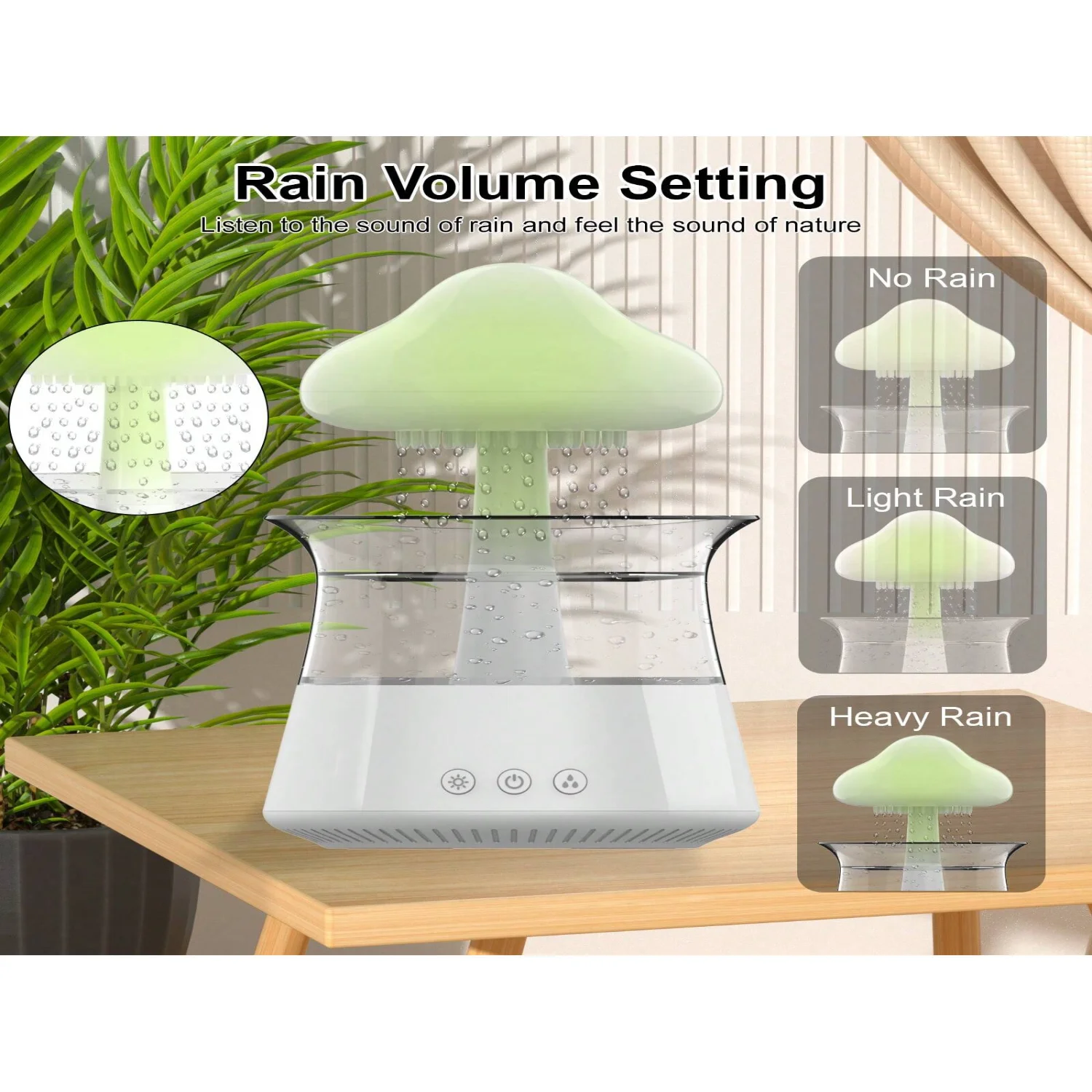 300ml White Noise Aromatherapy Diffusers USB Cloud Humidifiers 7 Colors LED Night Lights With Timer&Auto Shut-Off-It For  Room O