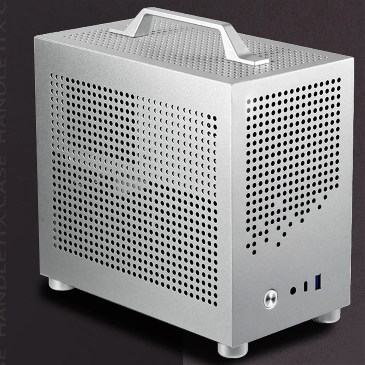 N88R Micro-ITX Case PC Case SKTC A17 SGCC Computer Case Support Micro-ITX Mini PC Silver