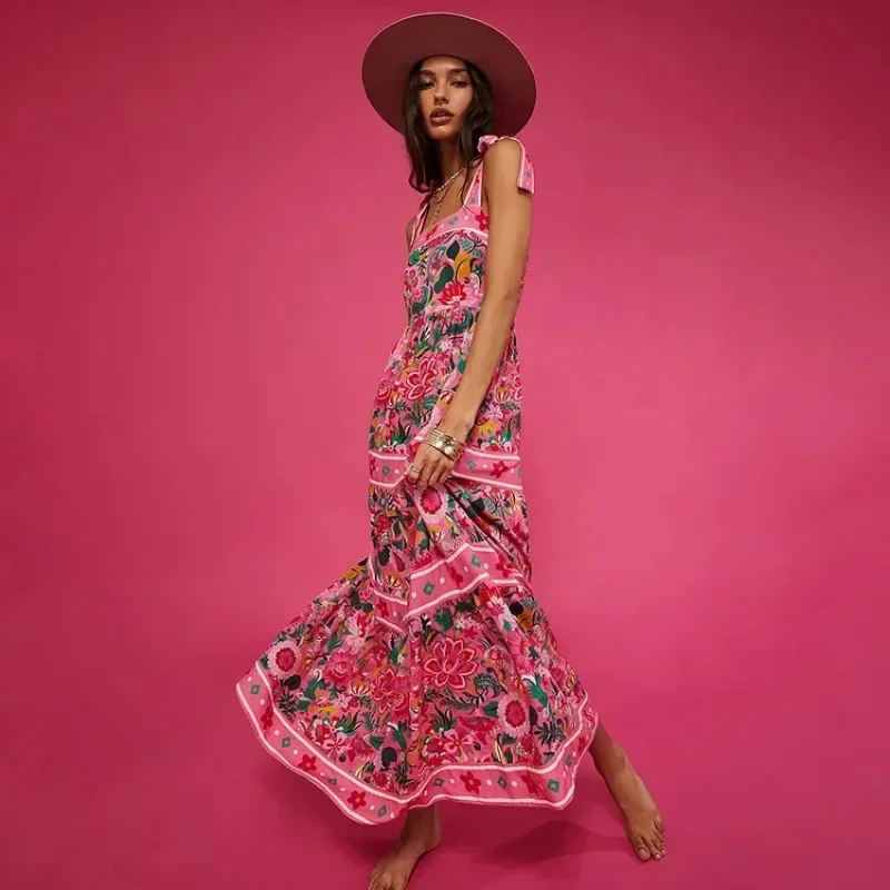 طقم ملابس سباحة قطعة واحدة زهري للنساء، ربطة عنق على شكل فراشة، نمط العطلة، منتج شعبي، جديد، 2025 #4