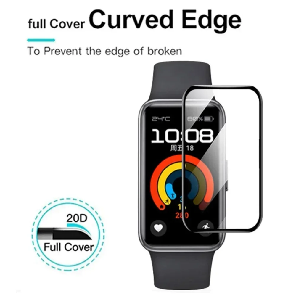 2 uds película protectora curvada para Huawei Band 9 8 7 6 Protector de pantalla antiarañazos para Honor Band 9 7 6 película protectora sin vidrio