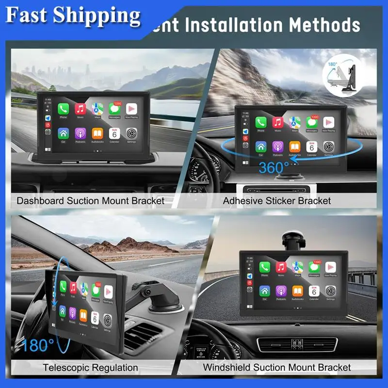 

Беспроводная автомобильная стереосистема Carplay, 9-дюймовый сенсорный экран Carplay и Android Auto, видеорегистратор, резервная камера, прочный Mirror Link//FM/BT