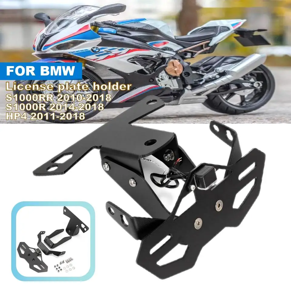 

LED License Plate Holder For BMW S1000RR 2010-2018 S1000R HP4 2014 Motorcycle Accessories License Plate HolderLight Plate Holder
